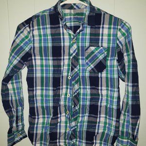 Boys Plaid Button Down Size 10/12